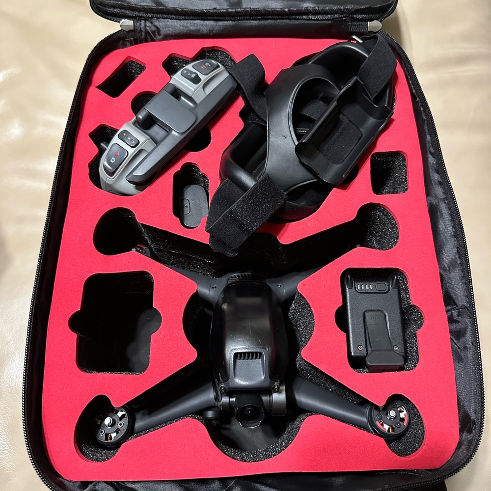 DJI Black FPV Drone Set with Black Accessories